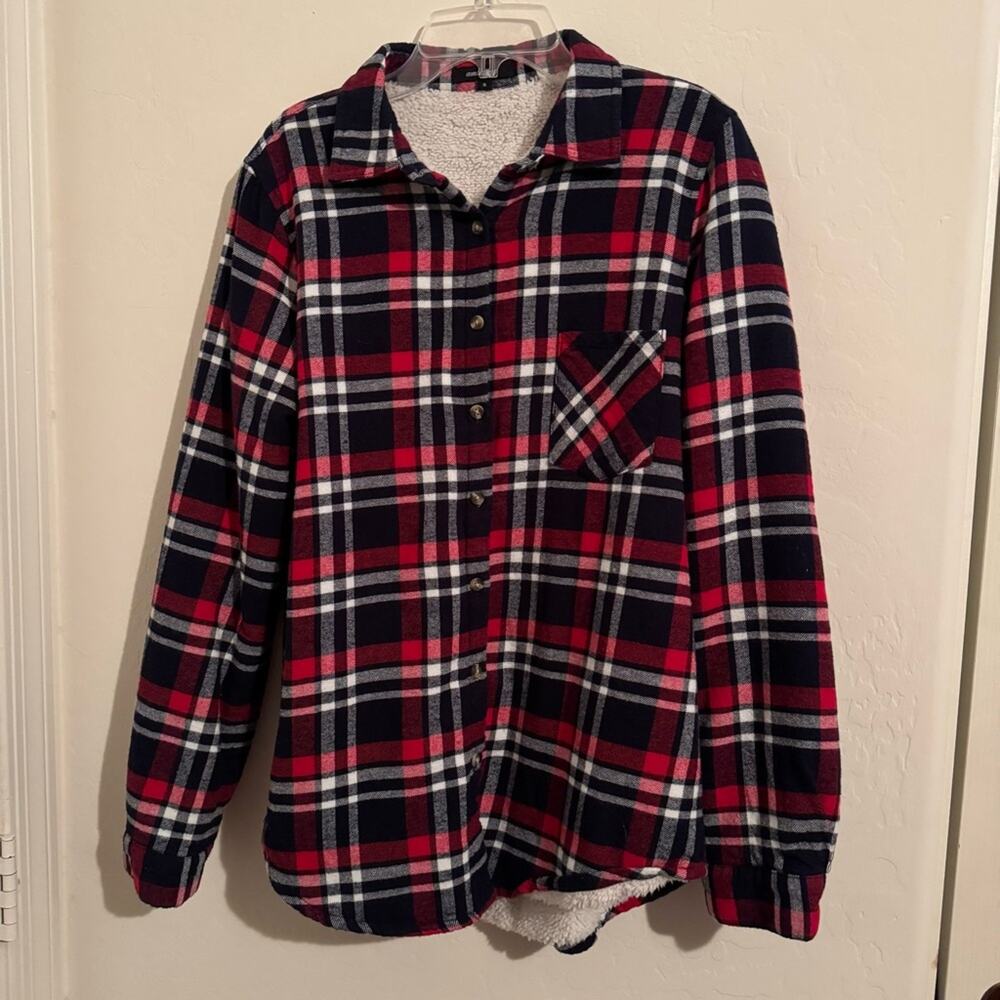 Ambiance Sherpa Lined Flannel Shacket